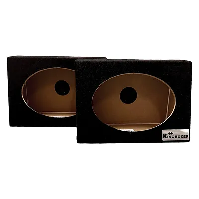 King Boxes A69 A69 6-In. X 9-In. Wedge Single-Speaker Black Carpeted Enclosure F