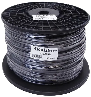 Kalibur Krg8X-B Kalibur 500 Foot Spool Of Black Rg8X Coax Cable 