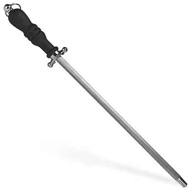 12&quot; Steel Honing Rod with Ergonomic Handle and Safety Guard KSHP