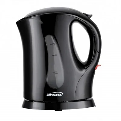 Brentwood 4 Cup 900 Watt Cordless Electric Tea Kettle in Black With Removable Me