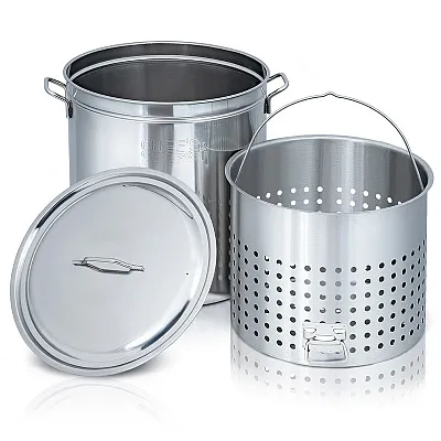 CHEF'S SECRET 82qt Stainless Stockpot w/ Basket-KTSP82