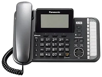 Panasonic Consumer TG9581B-TD 2 Line Corded Cordless, Link2Cell,