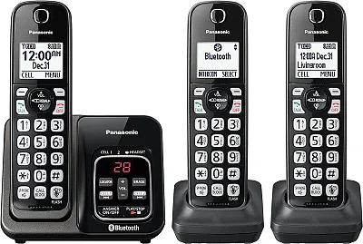 Panasonic Consumer TGD663M Cordless Telephone In Metallic Black
