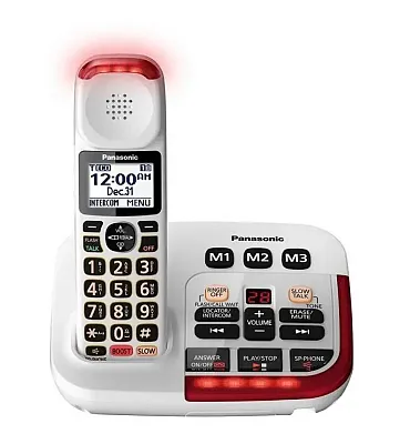 Panasonic Consumer TGM420W Amplified Cordless With Answering In Whi
