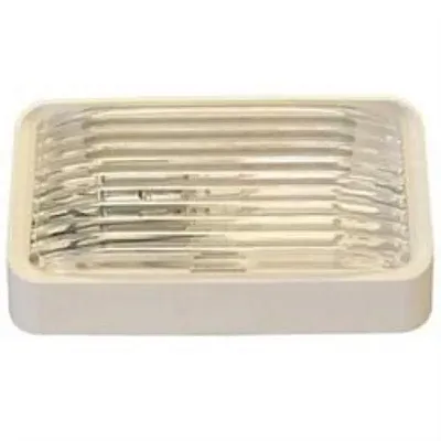 LASALLE BRIS GSAM4017 Rectangle Porch/White W/Amber/Clr L