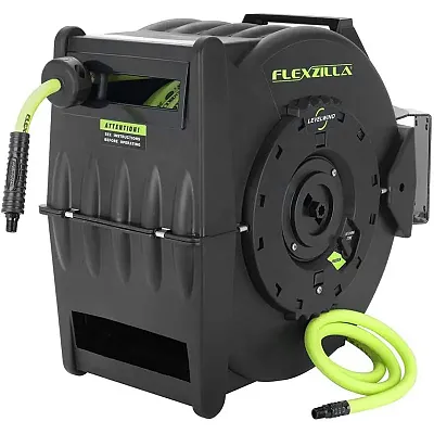 Flexzilla Retractable Air Hose Reel With Levelwind Technology 3/8&quot; X 50&#039;