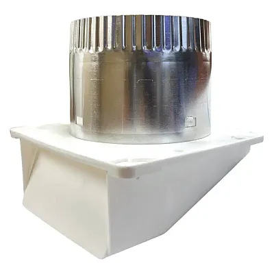 Lambro 143Wtp 4-In. White Plastic Under Eave Vent With Weather Damper