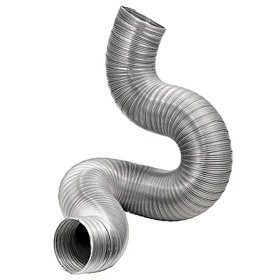 Lambro 306Dl 8-Ft. Flexible Aluminum Semi-Rigid Double-Lock Air Duct (6 In. Diam