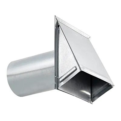 Lambro 3460G-11 6-In. 26-Gauge Galvanized Steel Exhaust Wall Hood Vent With Damp