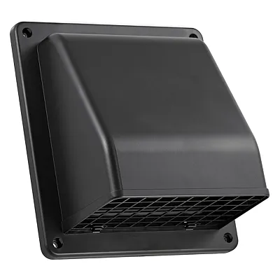 Lambro 3510Bl 6-In. Plastic Wall Exhaust Or Air Intake Vent With Hinged Screen,