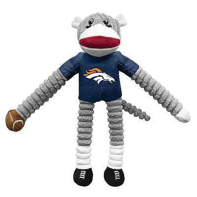 Little Earth Productions Denver Broncos Sock Monkey Pet Toy