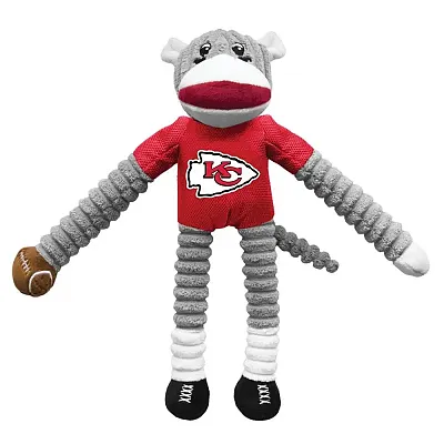 Little Earth Productions Kansas City Chiefs Sock Monkey Pet Toy