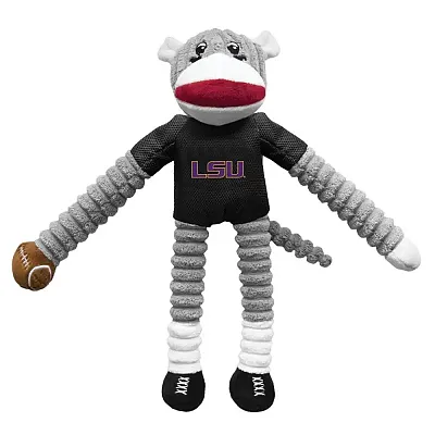 Little Earth Productions LSU Tigers Sock Monkey Pet Toy