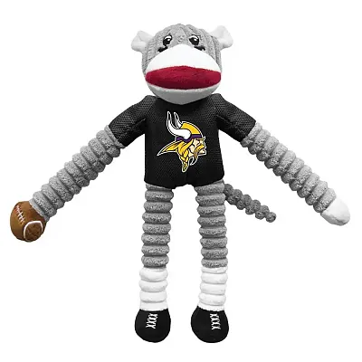 Little Earth Productions Minnesota Vikings Sock Monkey Pet Toy
