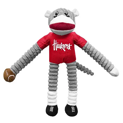 Little Earth Productions Nebraska Huskers Sock Monkey Pet Toy