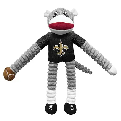 Little Earth Productions New Orleans Saints Sock Monkey Pet Toy