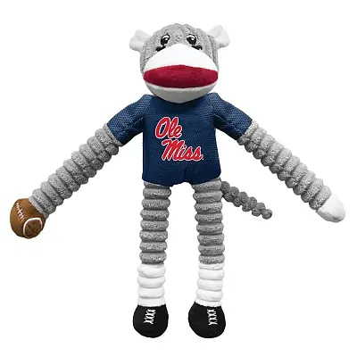 Little Earth Productions Ole Miss Rebels Sock Monkey Pet Toy
