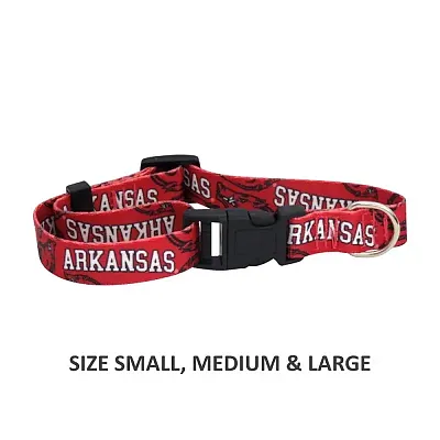 Little Earth Productions Arkansas Razorbacks Pet Nylon Collar - Medium