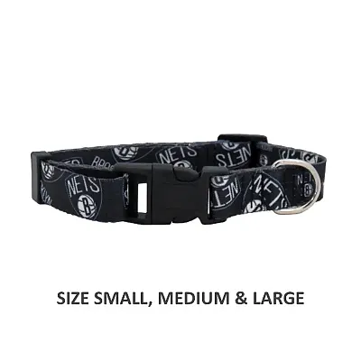 Little Earth Productions Brooklyn Nets Pet Nylon Collar - Medium