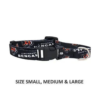 Little Earth Productions Cincinnati Bengals Pet Nylon Collar - Large