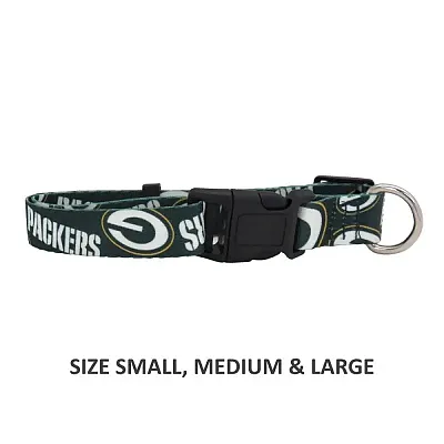 Little Earth Productions Green Bay Packers Pet Nylon Collar - Medium