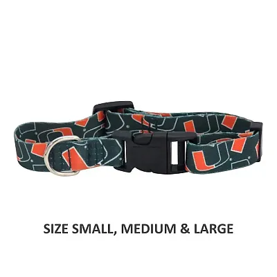 Little Earth Productions Miami Hurricanes Pet Nylon Collar - Large
