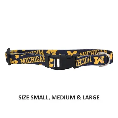 Little Earth Productions Michigan Wolverines Pet Nylon Collar - Small