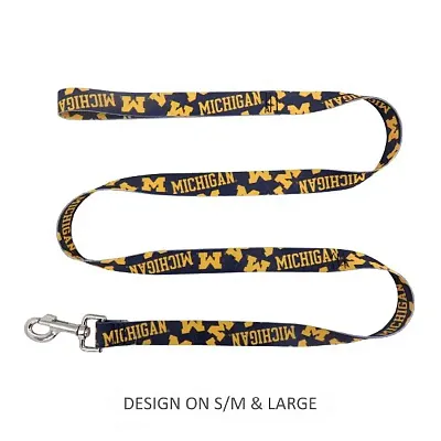 Little Earth Productions Michigan Wolverines Pet Nylon Leash - Large