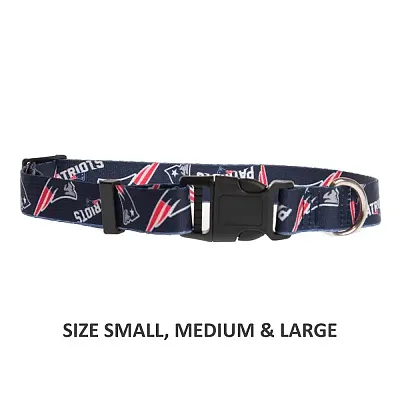 Little Earth Productions New England Patriots Pet Nylon Collar - Medium
