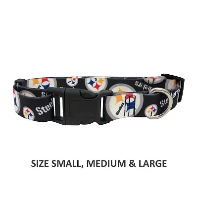 Little Earth Productions Pittsburgh Steelers Pet Nylon Collar - Large