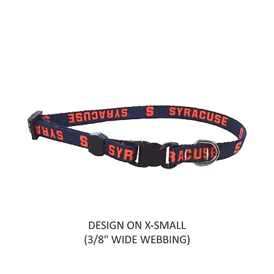 Little Earth Productions Syracuse Orange Pet Nylon Collar - XS