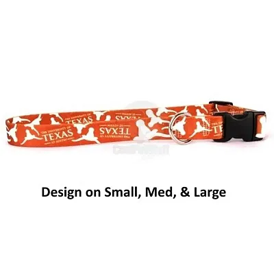 Little Earth Productions Texas Longhorns Pet Nylon Collar - Large