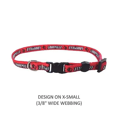 Little Earth Productions Louisville Cardinals Pet Nylon Collar - XS