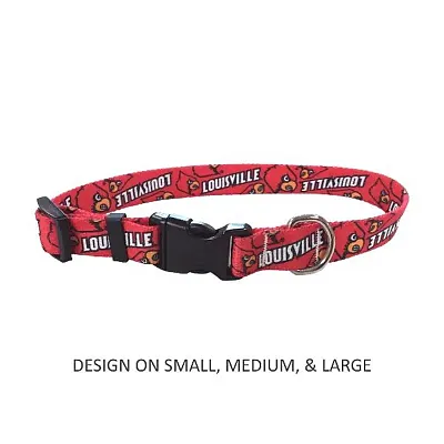 Little Earth Productions Louisville Cardinals Pet Nylon Collar - Large