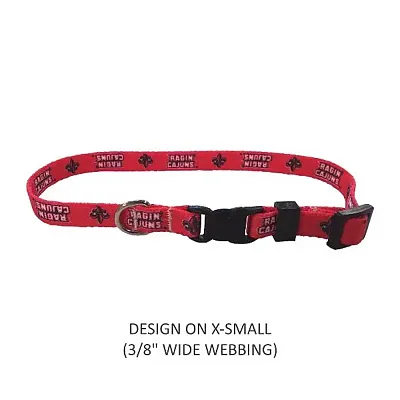 Little Earth Productions Louisiana Ragin' Cajuns Pet Nylon Collar - XS