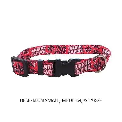 Little Earth Productions Louisiana Ragin' Cajuns Pet Nylon Collar - Small