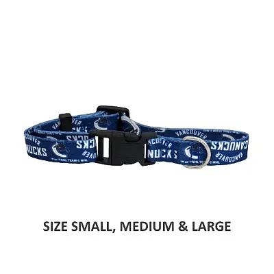 Little Earth Productions Vancouver Canucks Pet Nylon Collar - Small