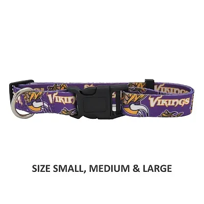 Little Earth Productions Minnesota Vikings Pet Nylon Collar - Large