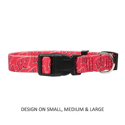 Little Earth Productions Wisconsin Badgers Pet Nylon Collar - Small