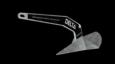 LEWMAR 0057416 Delta Anchor Galv 16Kg/35Lbs