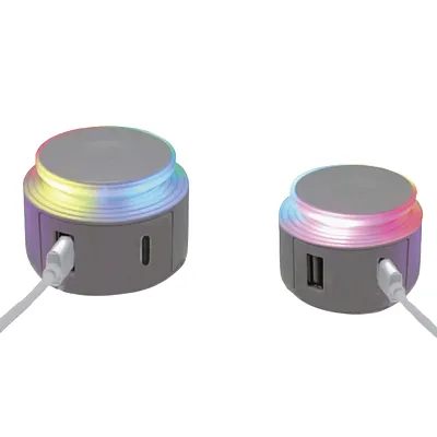 Ciao Tech Cpart00-065 Usb-A And Usb-C Port Wall Charger With Rgb Lighting