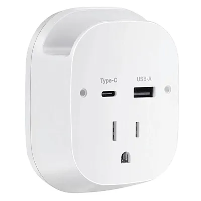 Ciao Tech Cpatt00-071 1-Ac Outlet And 2-Usb Port 540-Joules Travel Charger Surge