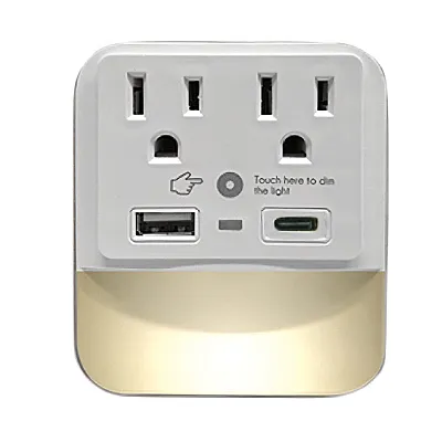 Ciao Tech Cpatu00-066 2-Ac Outlet And 2-Usb Port 300-Joules Travel Charger Surge