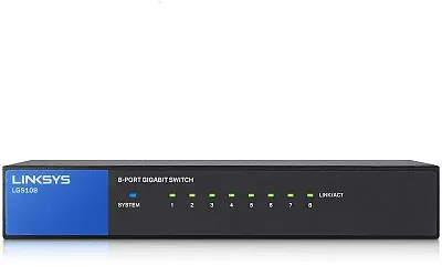 LINKSYS LGS108 Linksys 8-Port Desktop Gigabit Switch