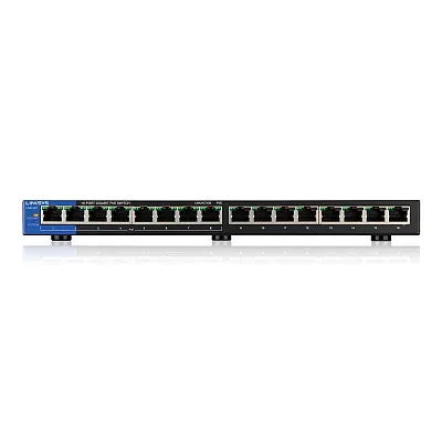 LINKSYS LGS116P 16-Port Desktop Gigabit Switch 8 Prt Poe
