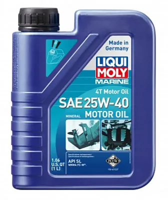 LIQUI MOLY 20546 Marine 4T Sae 25W-40 Oil 1L