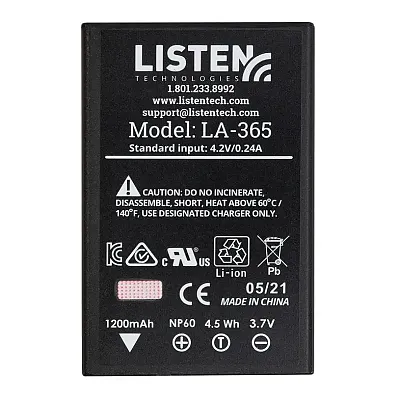 Listen Tech Replacement Rechargeable Li-ion Battery LA-365