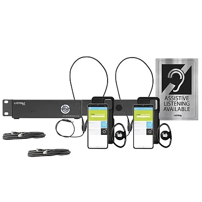 Listen Tech 2 Channel Wi-Fi System with 2 Receivers (Dante) LWS-10-A1-D