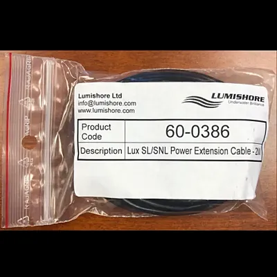 LUMISHORE US 60BLK0386 Lux Striplight Exten.Cable 2M(6.5&#039;)