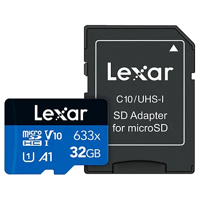 Lexar Lsdmi32Gbbnl633A High-Performance Blue Series 633X Microsdhc/Microsdxc Uhs